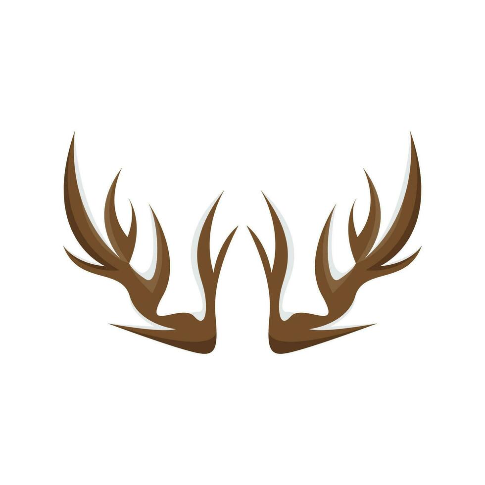 Deer Horn Logo, Animal Vector, Minimalist Simple Design, Illustration Symbol Icon vector