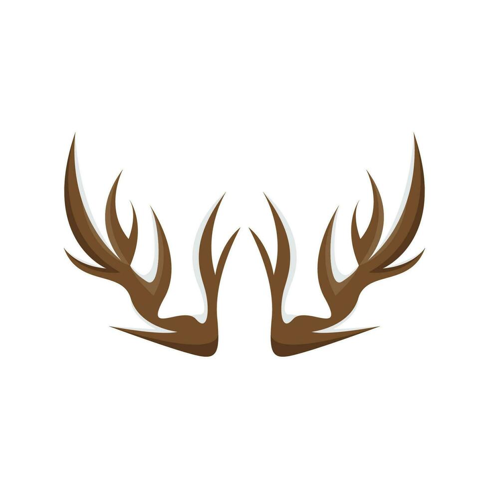 Deer Horn Logo, Animal Vector, Minimalist Simple Design, Illustration Symbol Icon vector