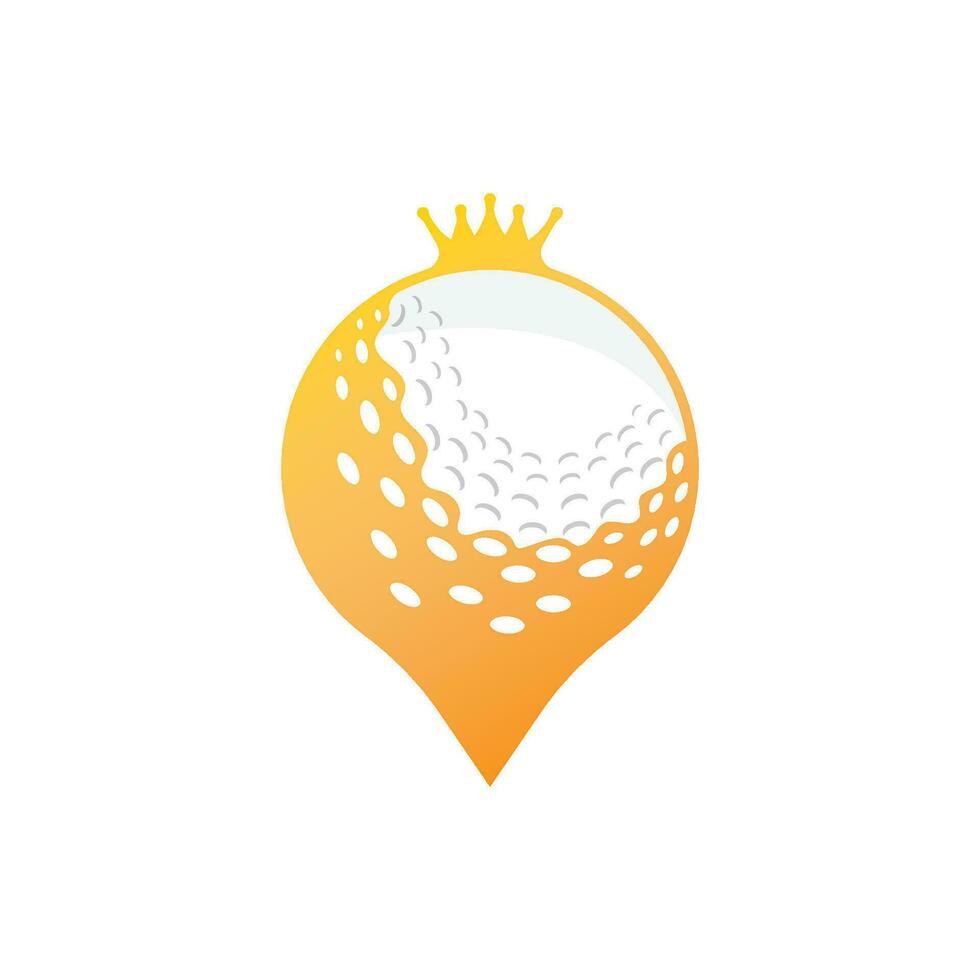 Golf Logo Design, Design Vector Golf Ball And Golf Club Tournament, Illustration Template