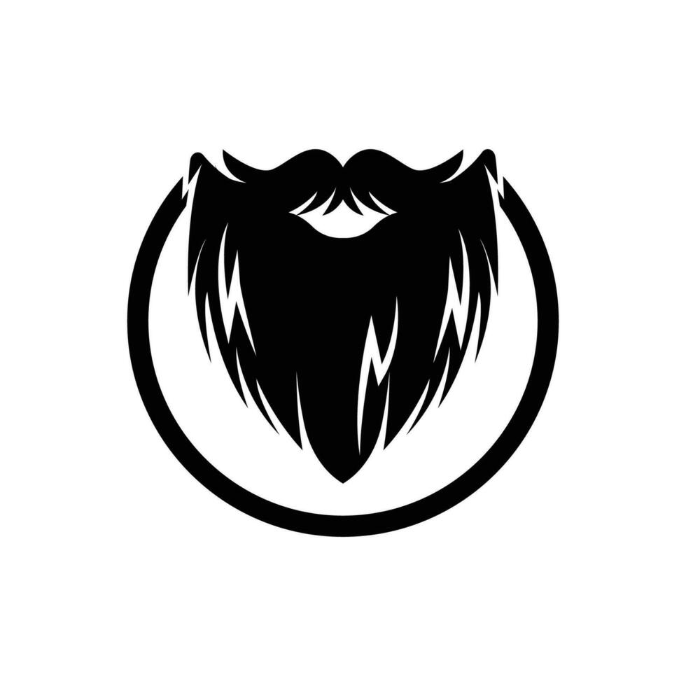 Beard Logo Design, Male Face Appearance Vector, For Babershop, Hair, Appearance, Brand Label vector