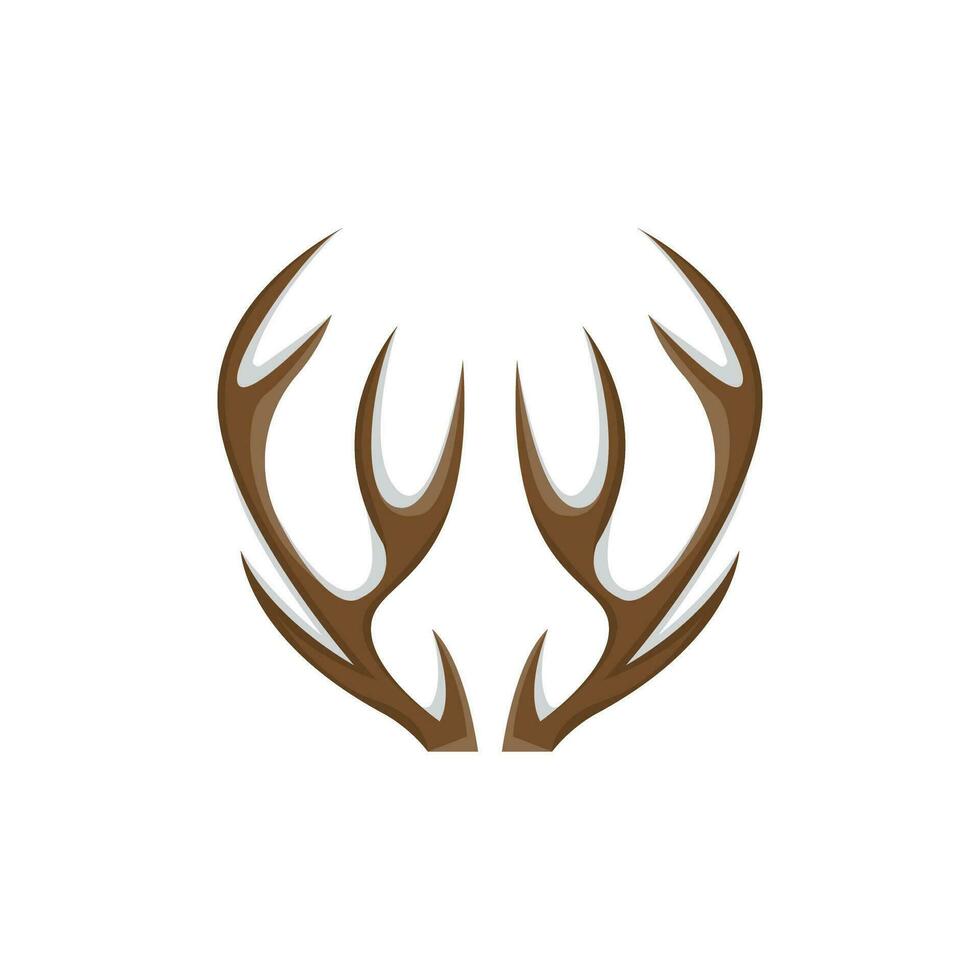 Deer Horn Logo, Animal Vector, Minimalist Simple Design, Illustration Symbol Icon vector