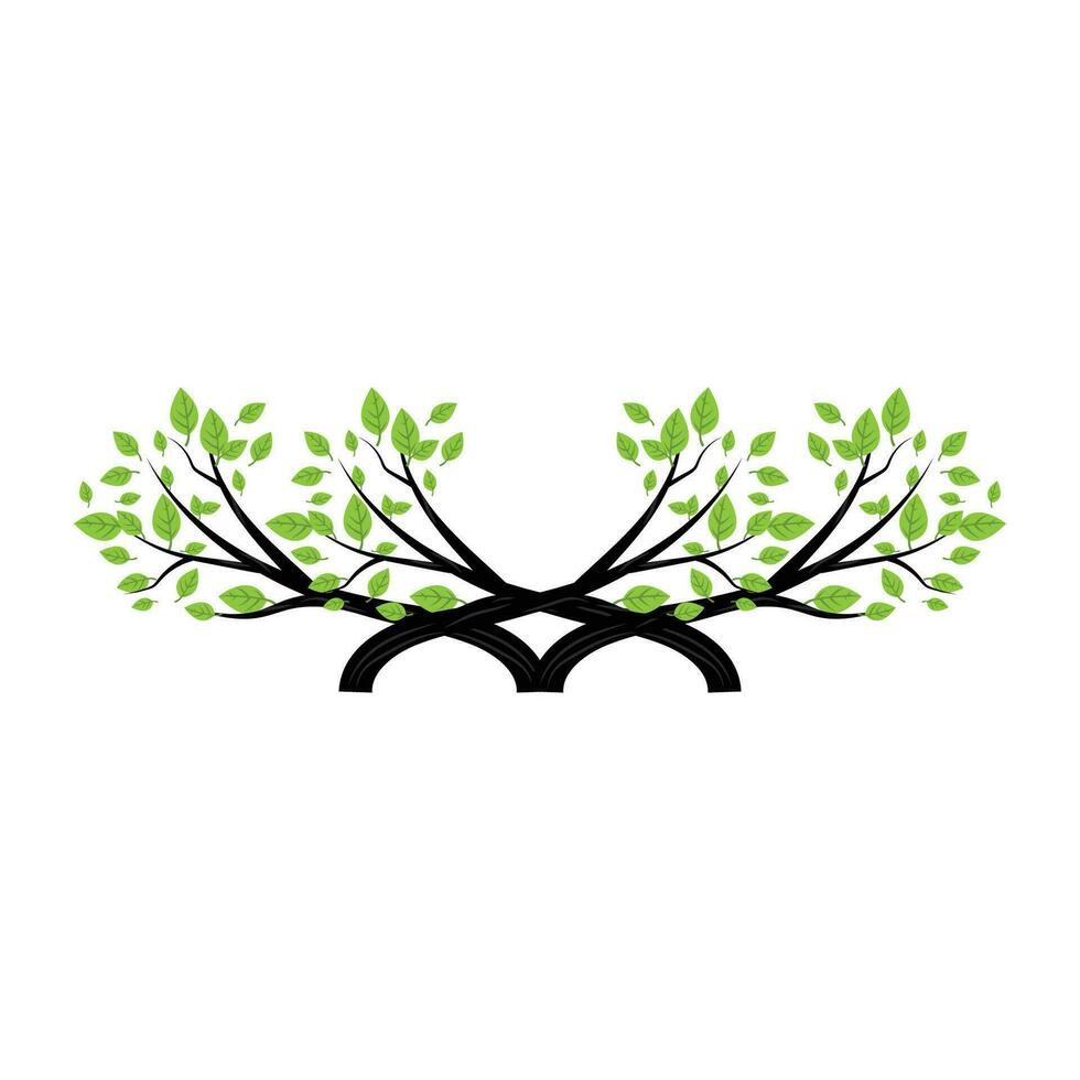 Bonsai Tree Logo. Simple Minimalist Silhouette Design, Plant Vector, Icon Illustration Element vector