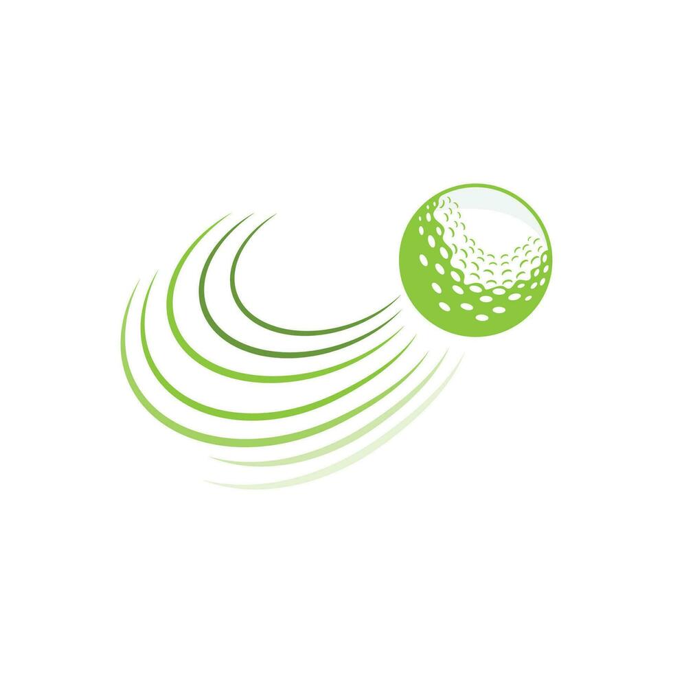 Golf Logo Design, Design Vector Golf Ball And Golf Club Tournament, Illustration Template