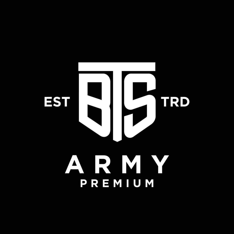 bts letra logo icono diseño vector