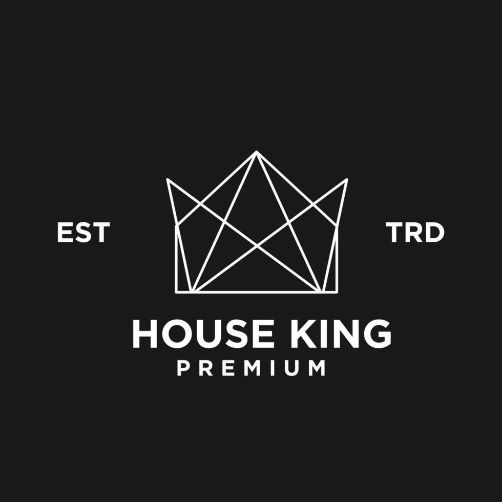 Crown home king logo icon design illustration vector