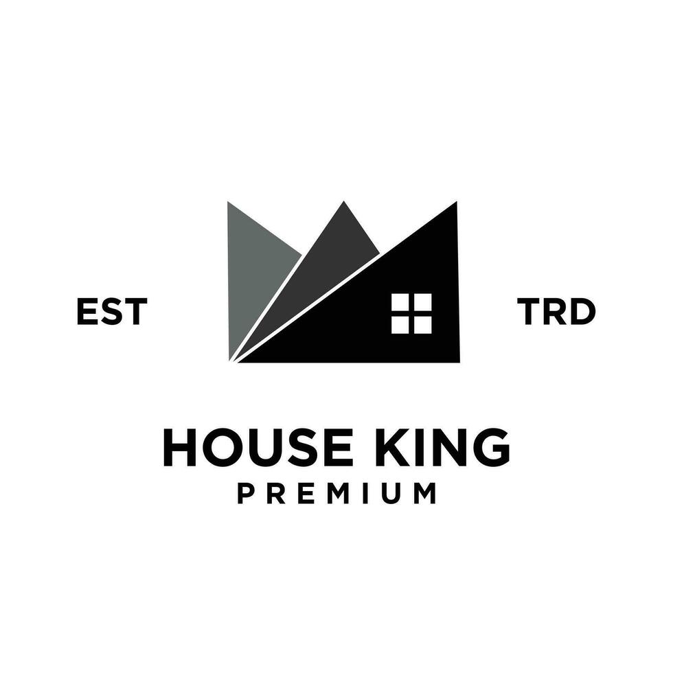 corona hogar Rey logo icono diseño ilustración vector