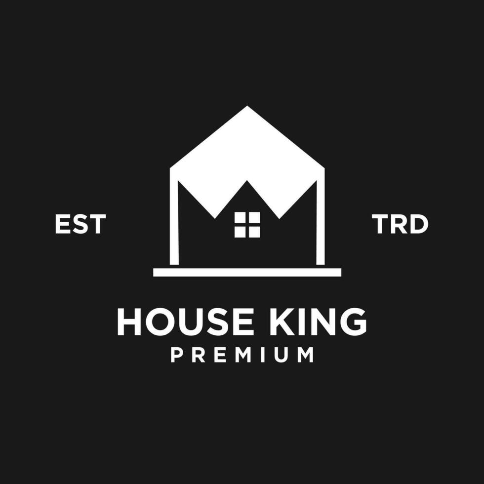 corona hogar Rey logo icono diseño ilustración vector