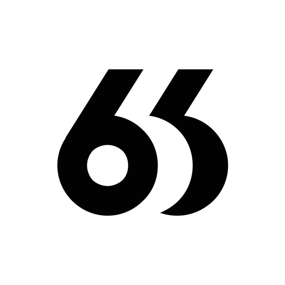 666 letter monogram logo icon design vector