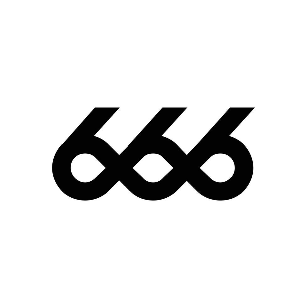 666 letter monogram logo icon design vector