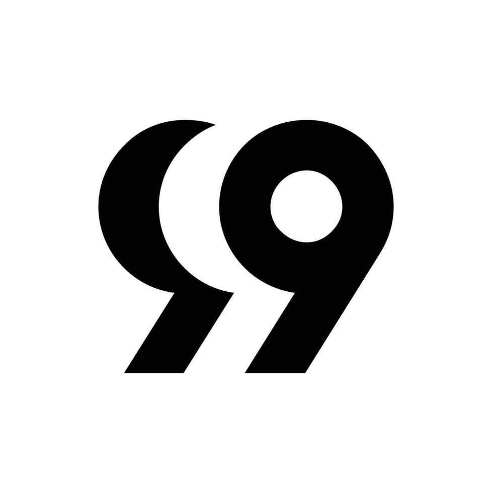 999 monograma letra logo icono diseño vector