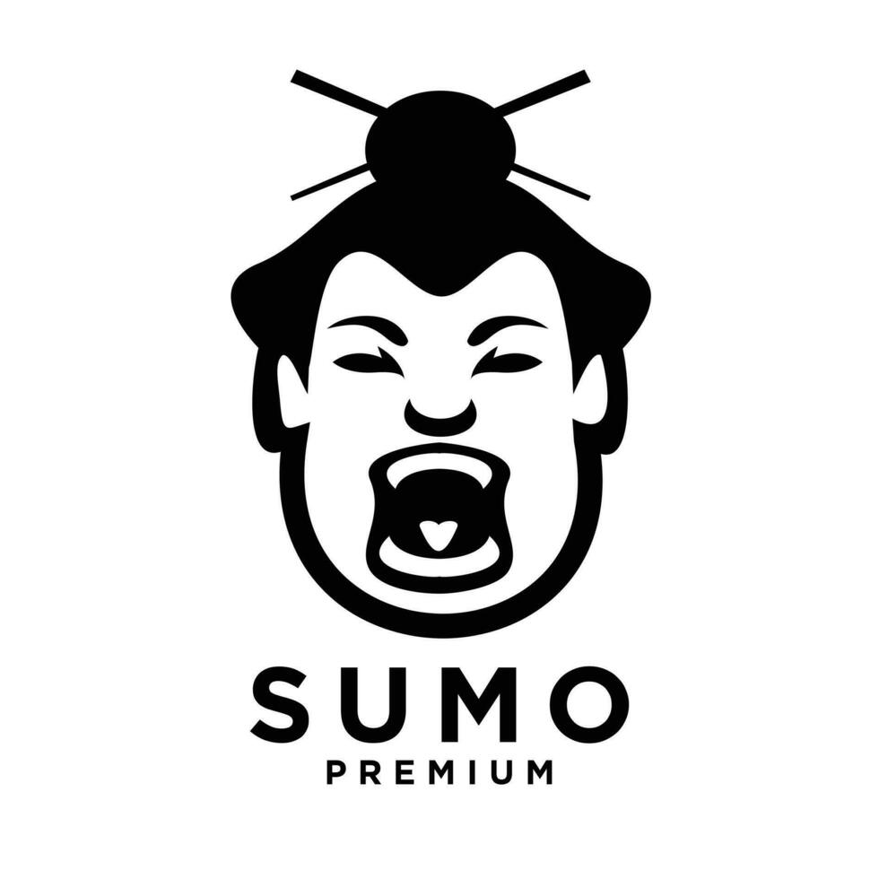 sumo mascota logo icono diseño ilustración vector