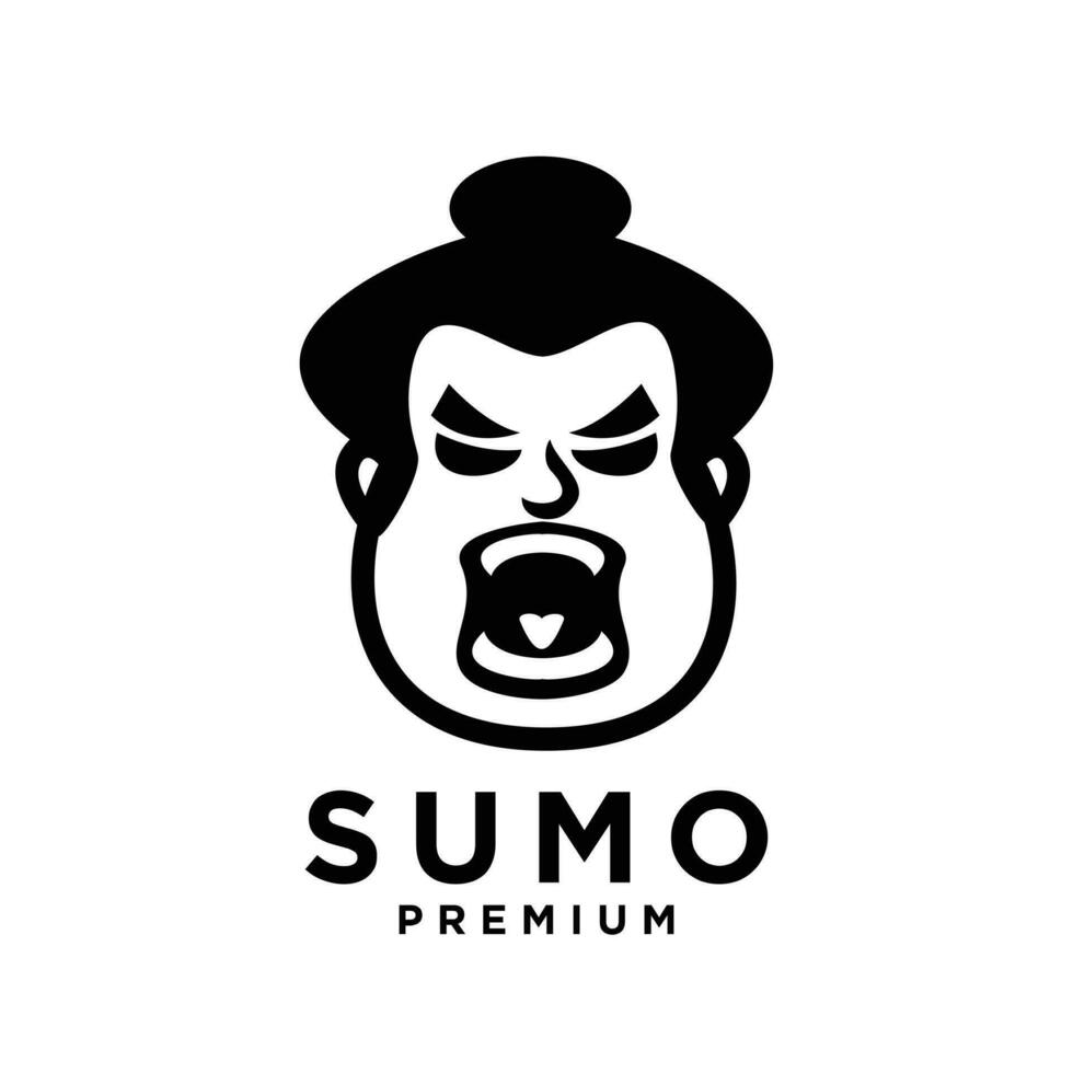 sumo mascota logo icono diseño ilustración vector