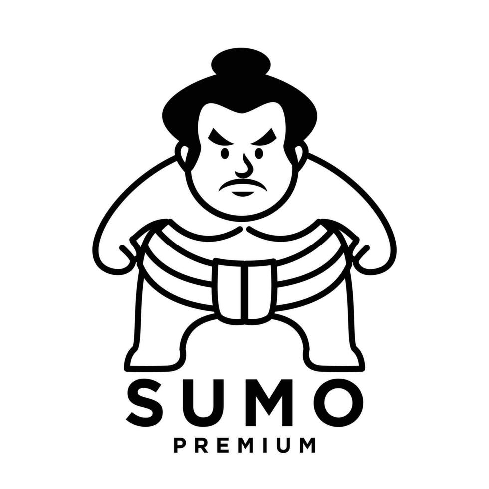 Sumo mascot logo icon design illustration vector