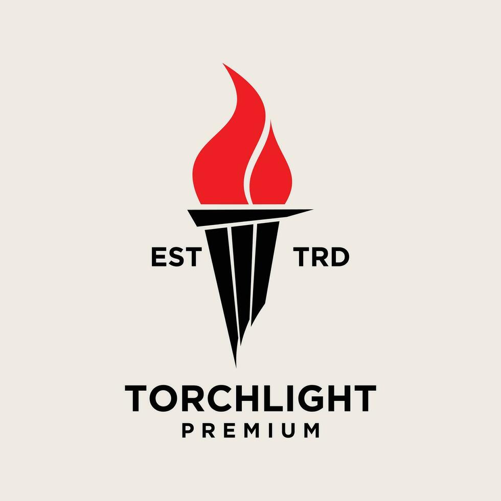 Torch abstract Logo icon design illustration vector