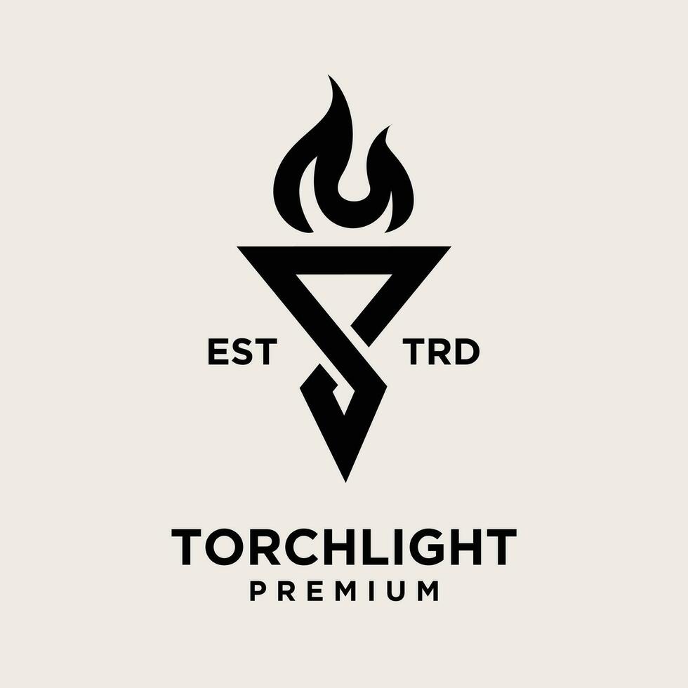 Torch infinity Logo icon design illustration vector