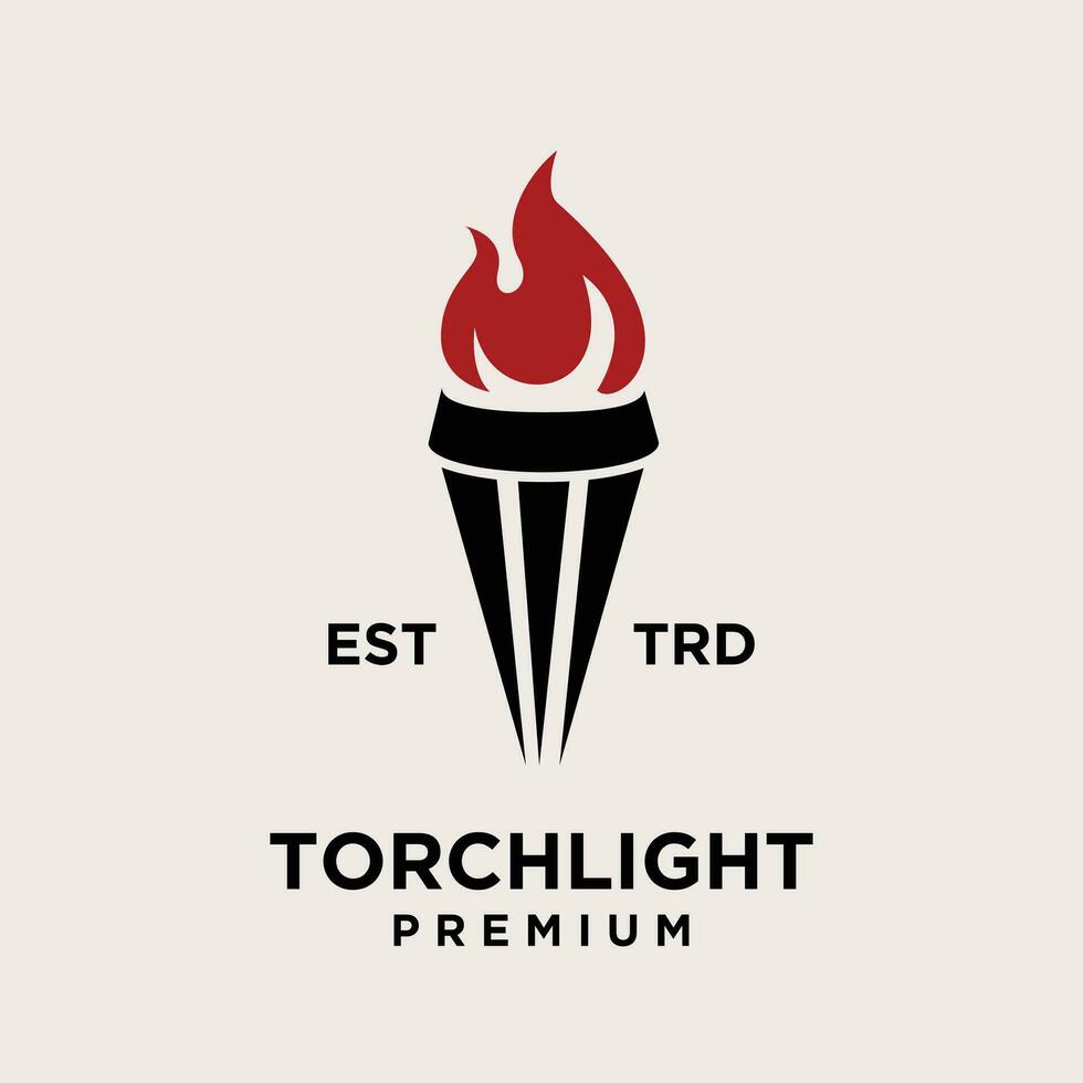 Torch abstract Logo icon design illustration vector