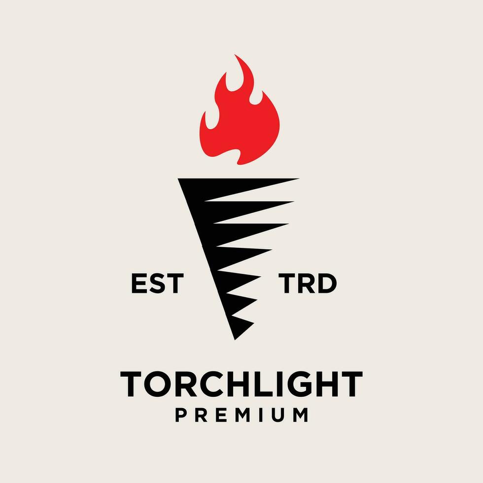Torch abstract Logo icon design illustration vector