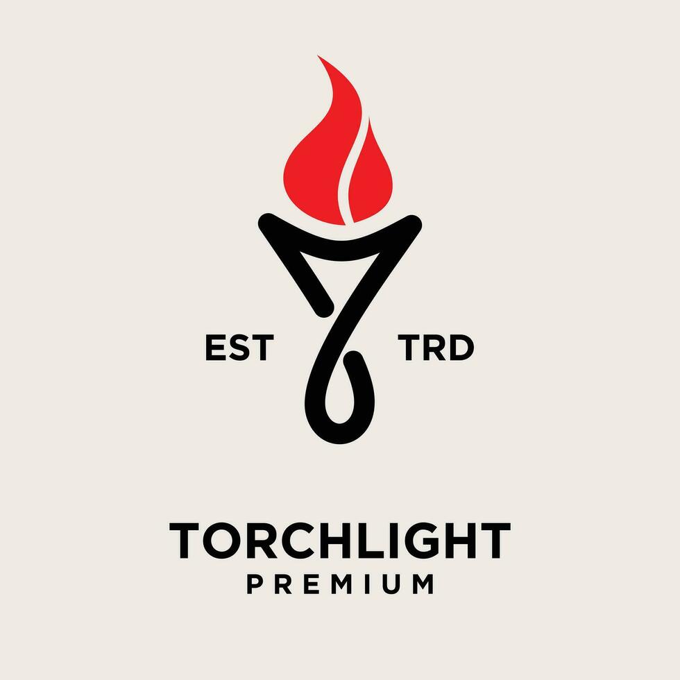 Torch infinity Logo icon design illustration vector