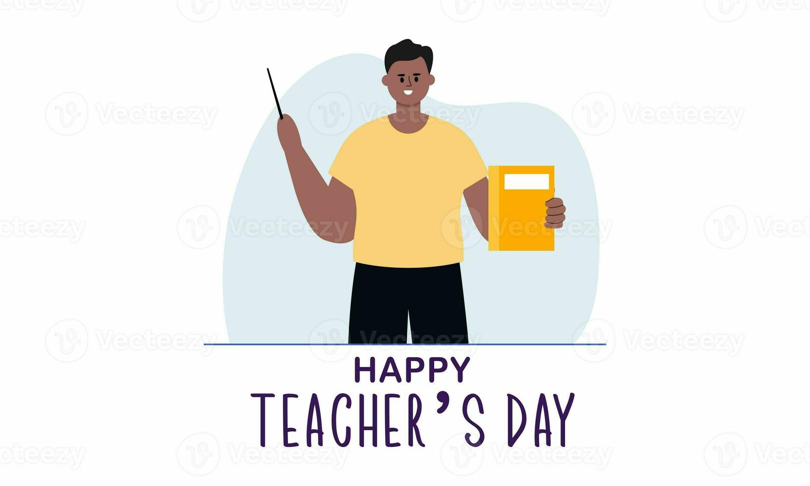 Happy teacher day illustration vector photo