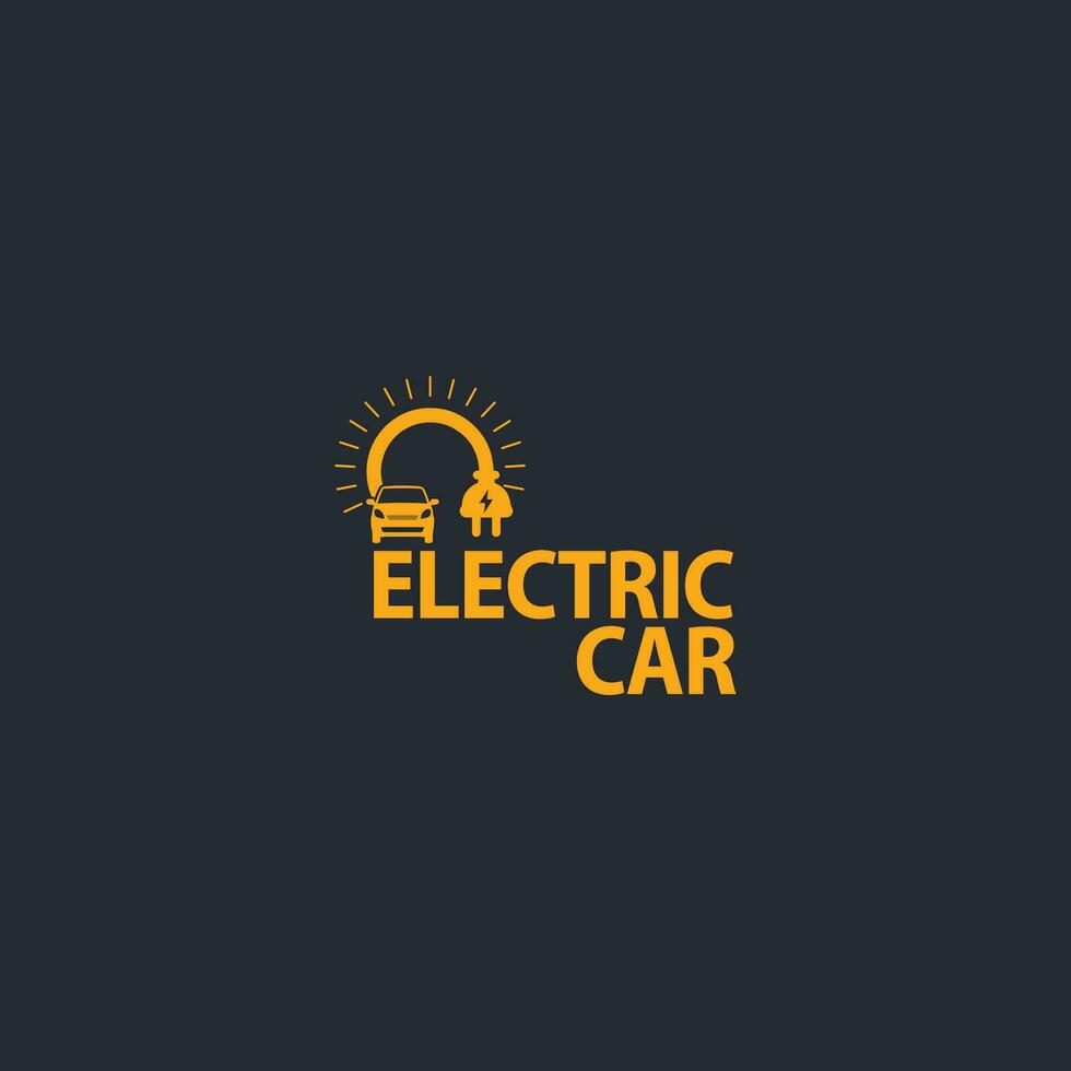 electric car logo vector