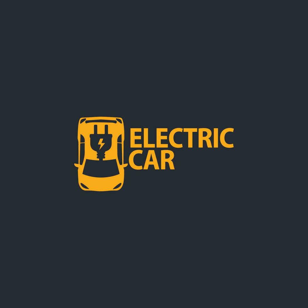 electric car logo vector