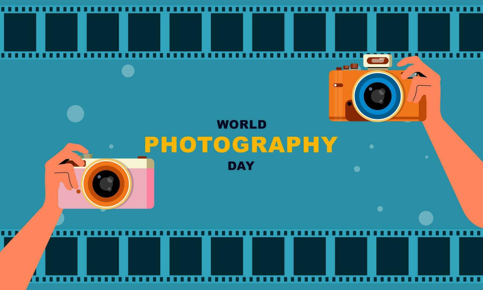 World photography day background vector