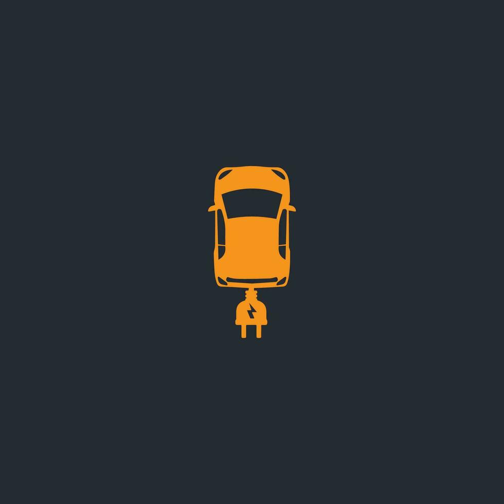 electric car logo vector