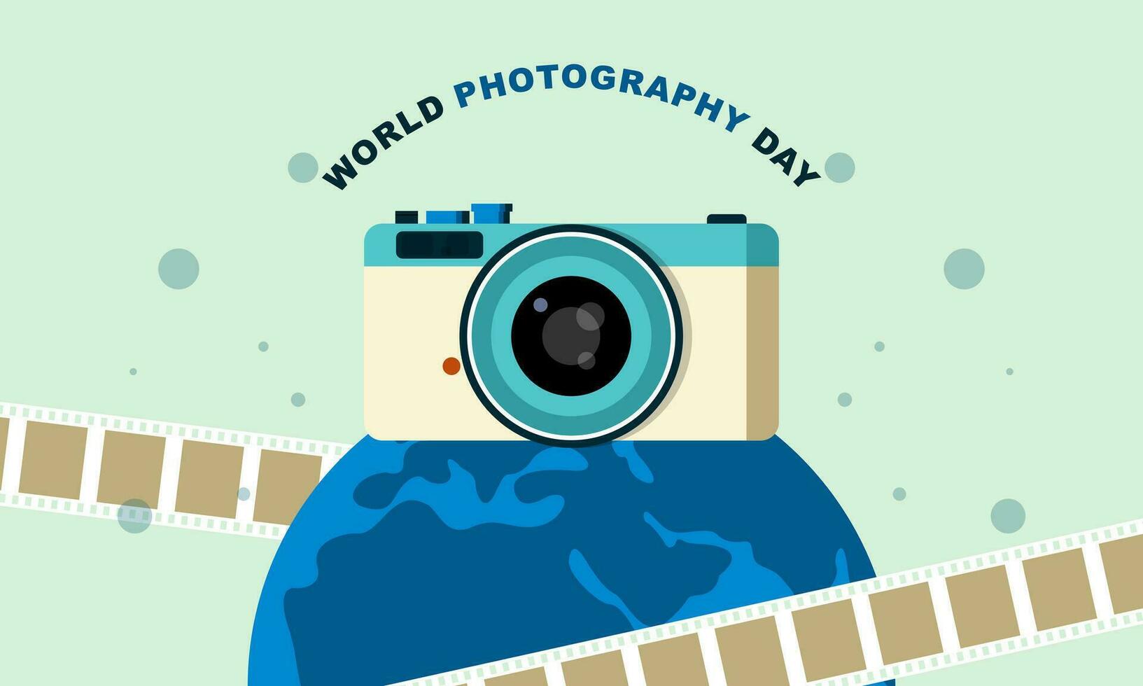 World photography day background vector