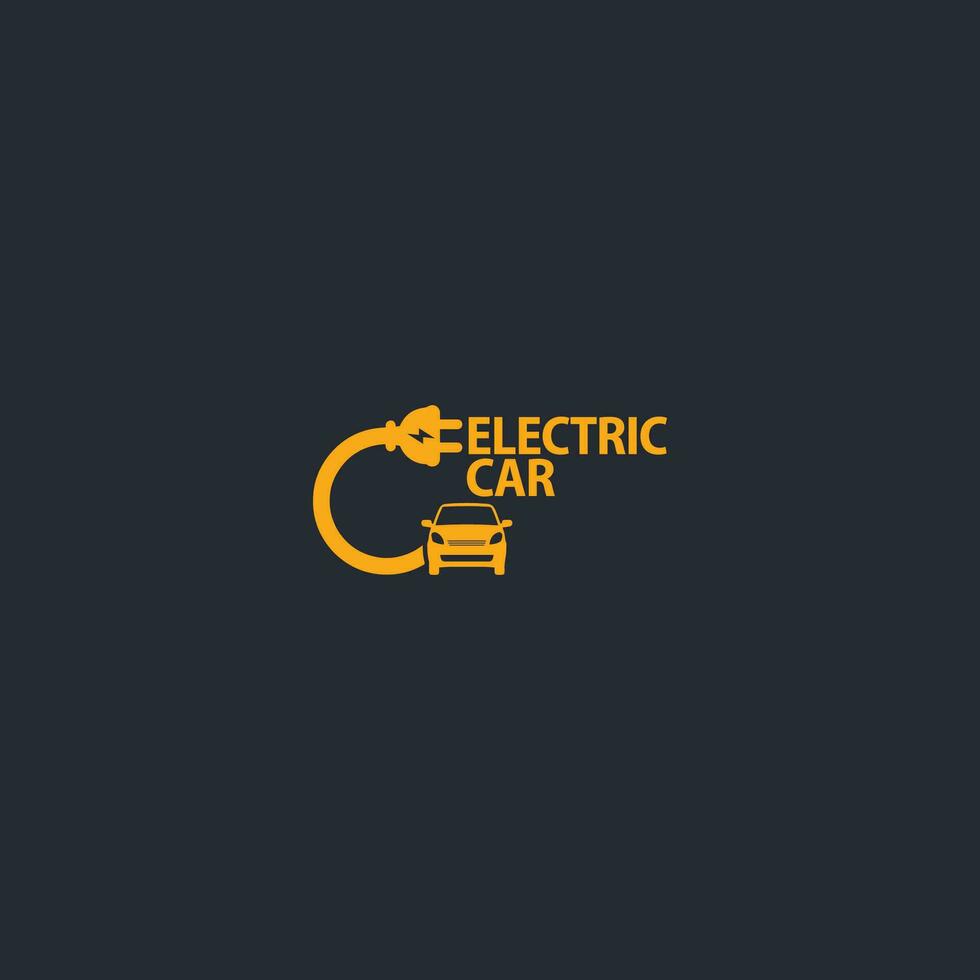 electric car logo vector