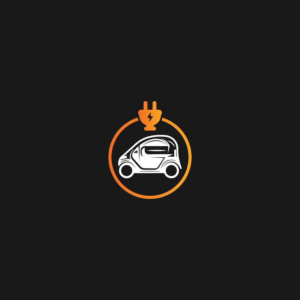 electric car logo vector