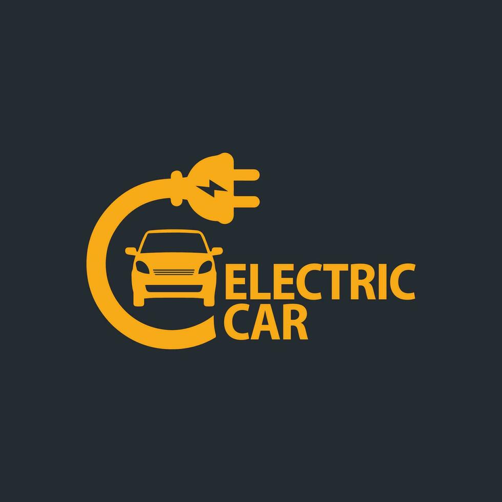 eléctrico coche logo vector