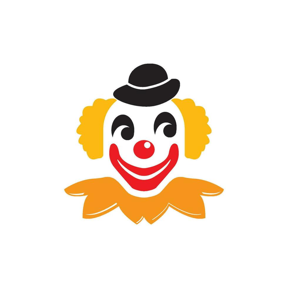 payaso personaje logo icono, vector ilustración diseño modelo.