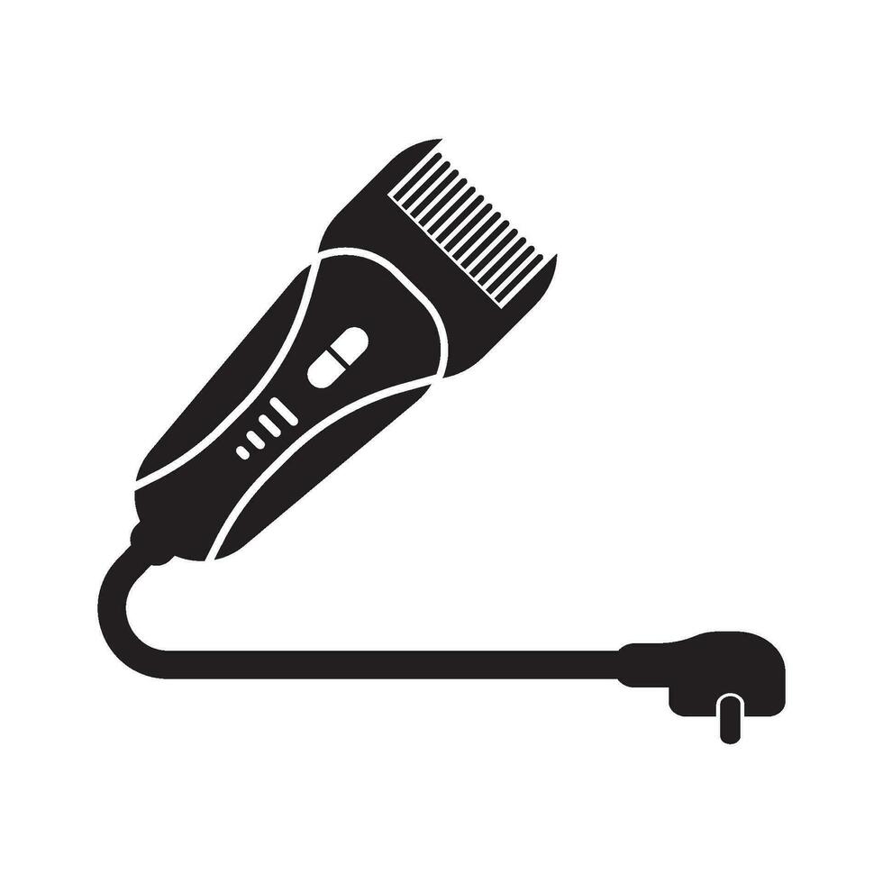 Hair cutting machine icon logo vector illustration design template.