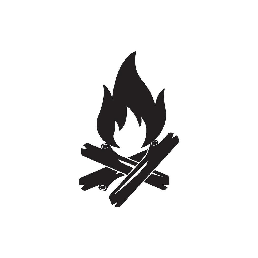 Bonfire icon logo vector,illustration design template. vector