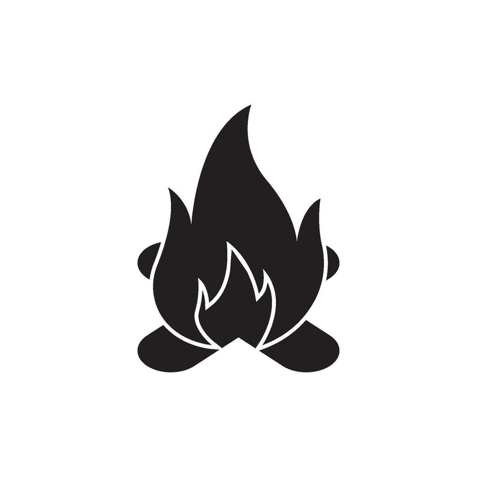 Bonfire icon logo vector,illustration design template. vector