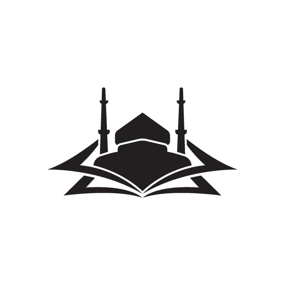 Islamic book icon logo symbol,illustration design template. vector