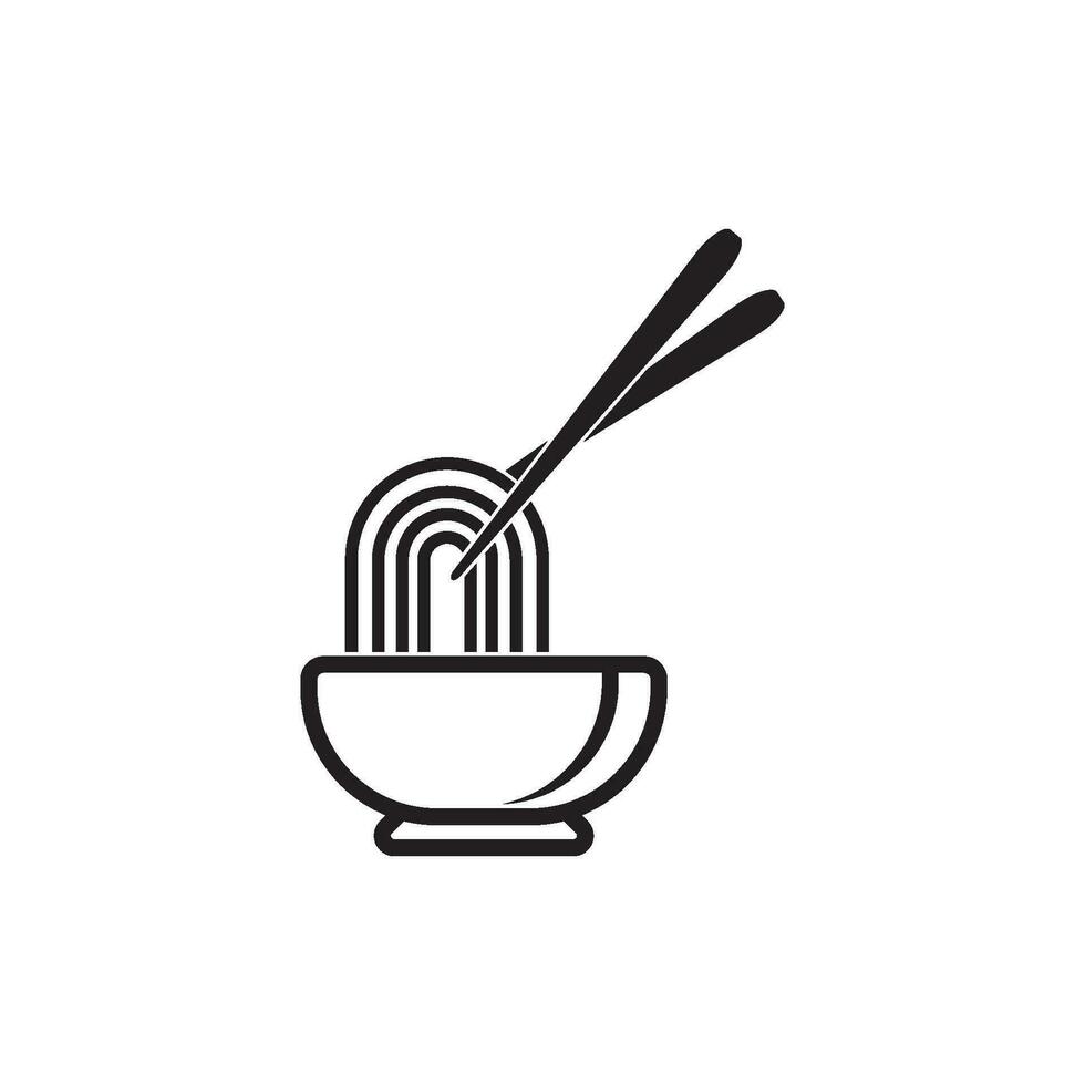 Noodle icon logo vector,illustration design template. vector