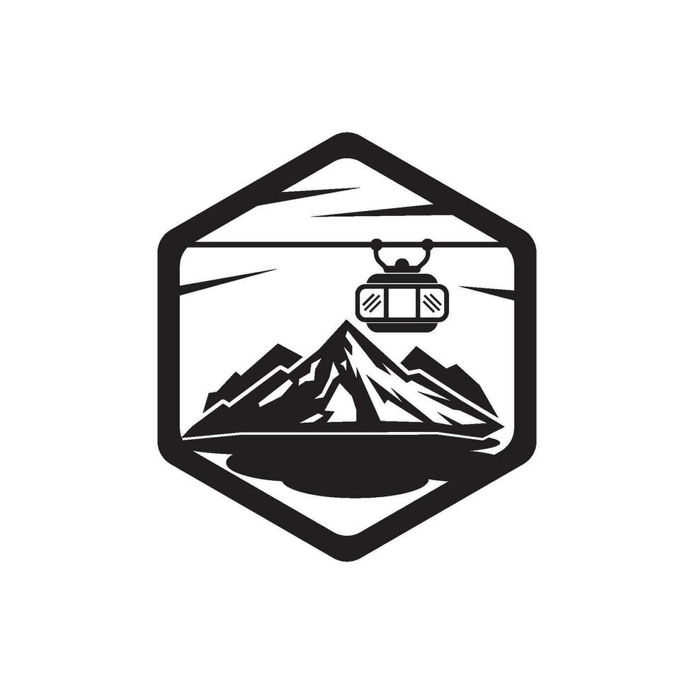 Cable car icon vector illustration template design.