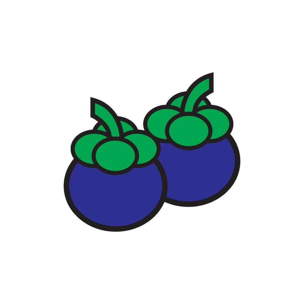 Vector mangosteen icon logo vector design template