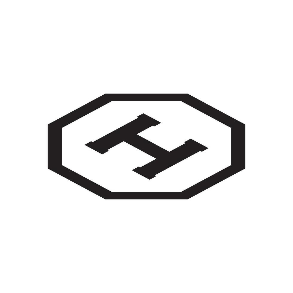 Helipad icon logo vector illustration design template.