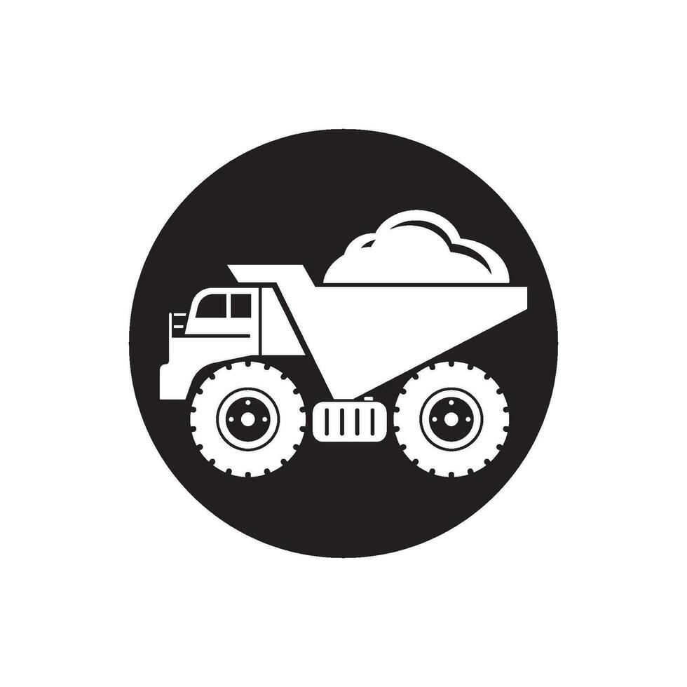 Dump truck icon.vector illustration logo design. vector