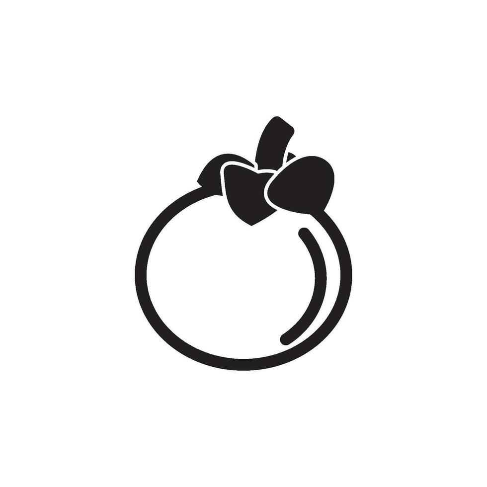 Vector mangosteen icon logo vector design template