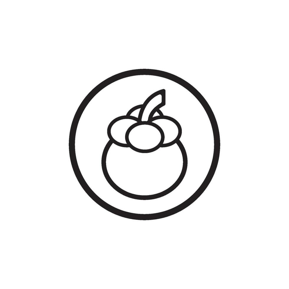 Vector mangosteen icon logo vector design template