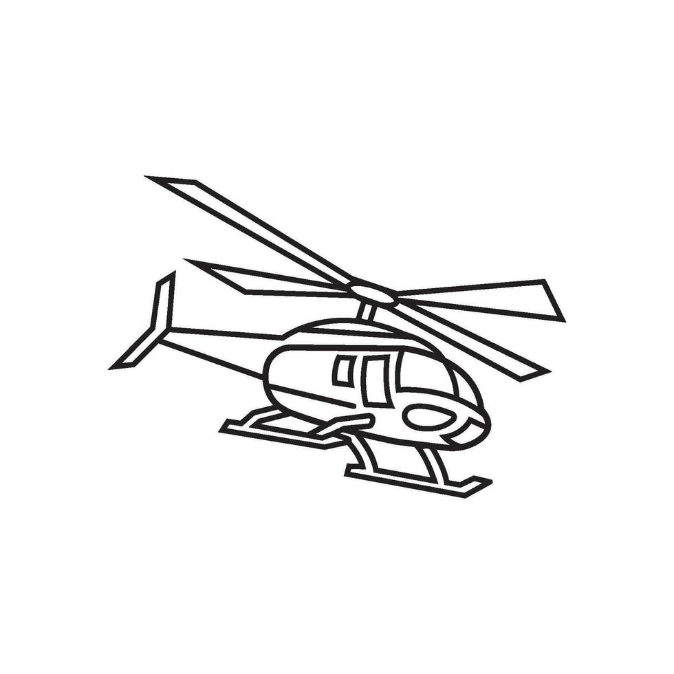 helicóptero icono logo vector ilustración modelo diseño.