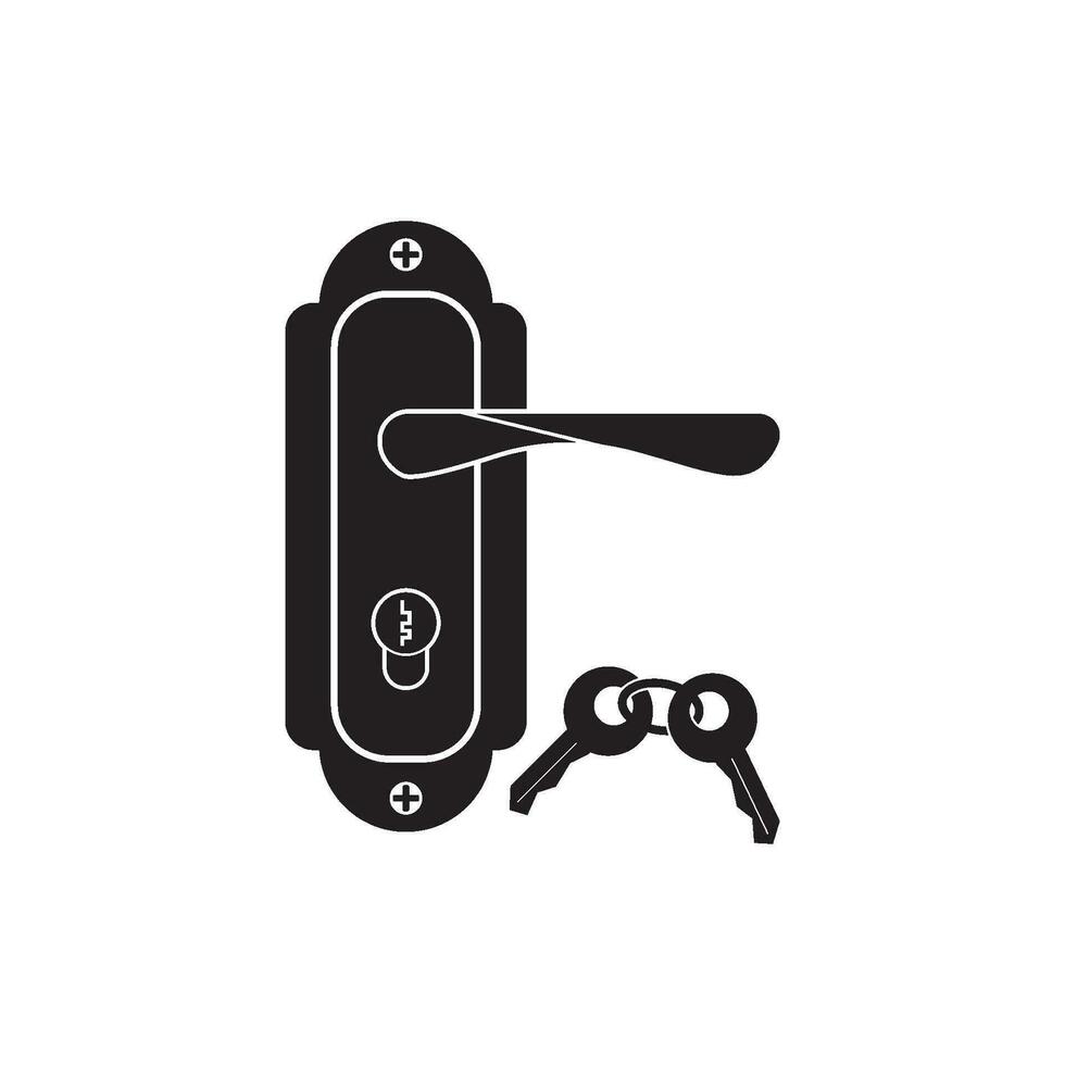 puerta encargarse de icono logotipo, vector diseño ilustración modelo.