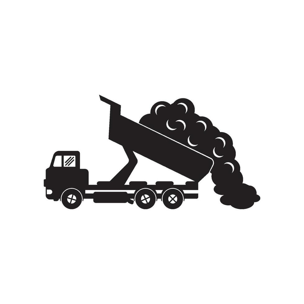 Dump truck icon.vector illustration logo design. vector