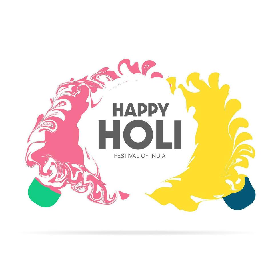illustration of Happy Holi festival in the background of colors. Powder, banner, poster, creative, flyer vector