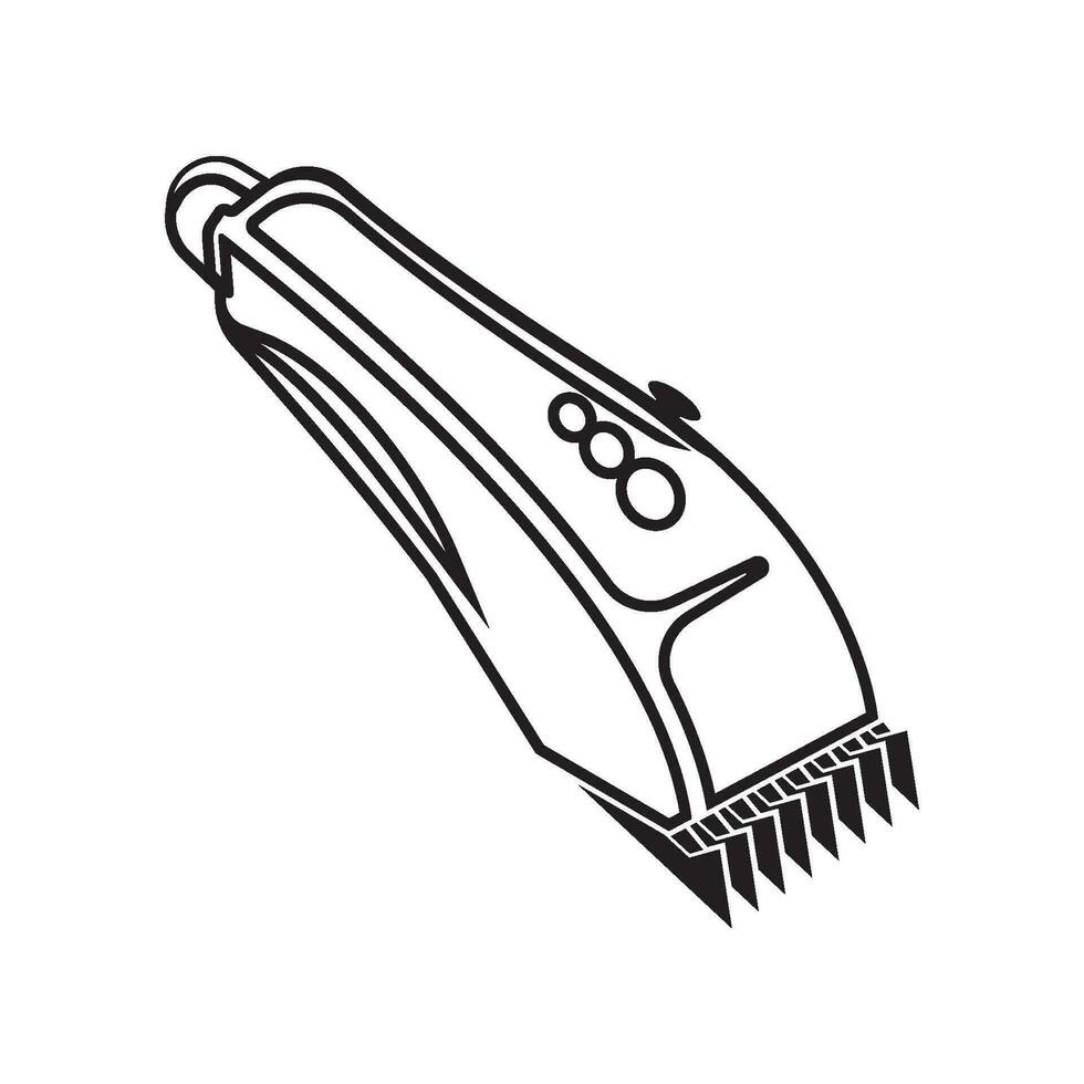 Hair cutting machine icon logo vector illustration design template.