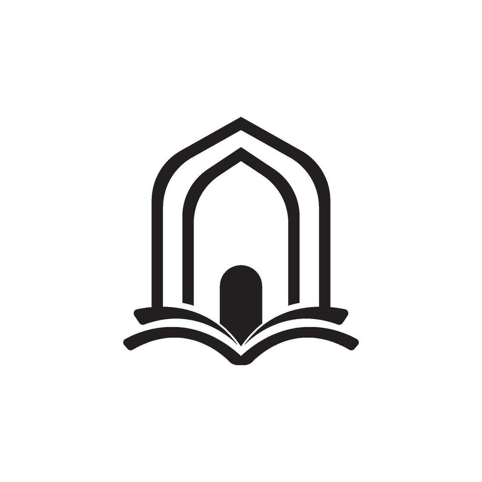 Islamic book icon logo symbol,illustration design template. vector