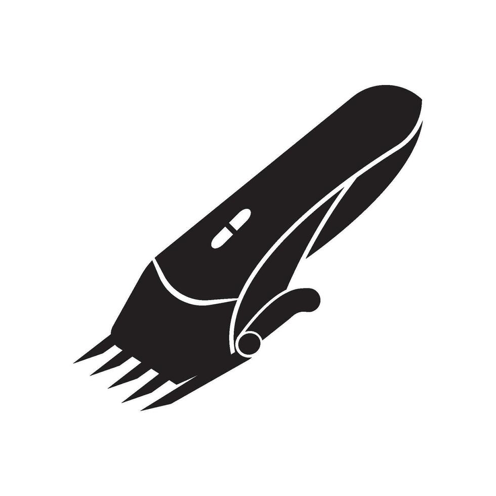Hair cutting machine icon logo vector illustration design template.